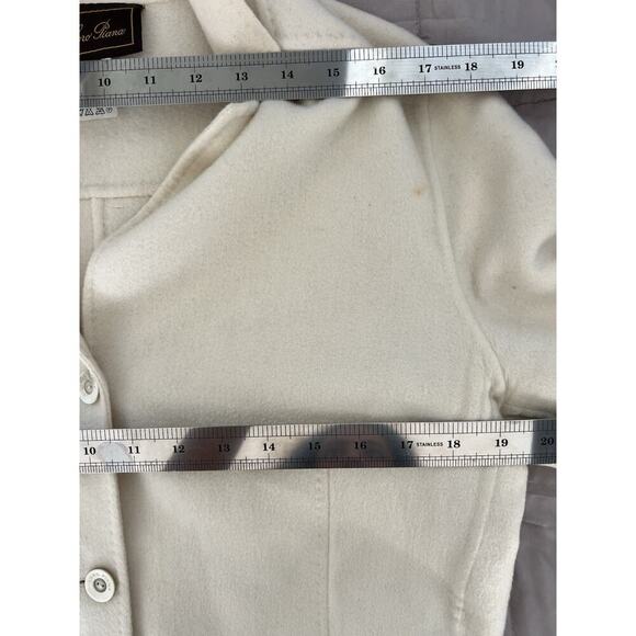 Loro Piana Women’s Cashmere Coat Jacket Ivory Cream Size EU 48 US 12 Blazer - Picture 11 of 13
